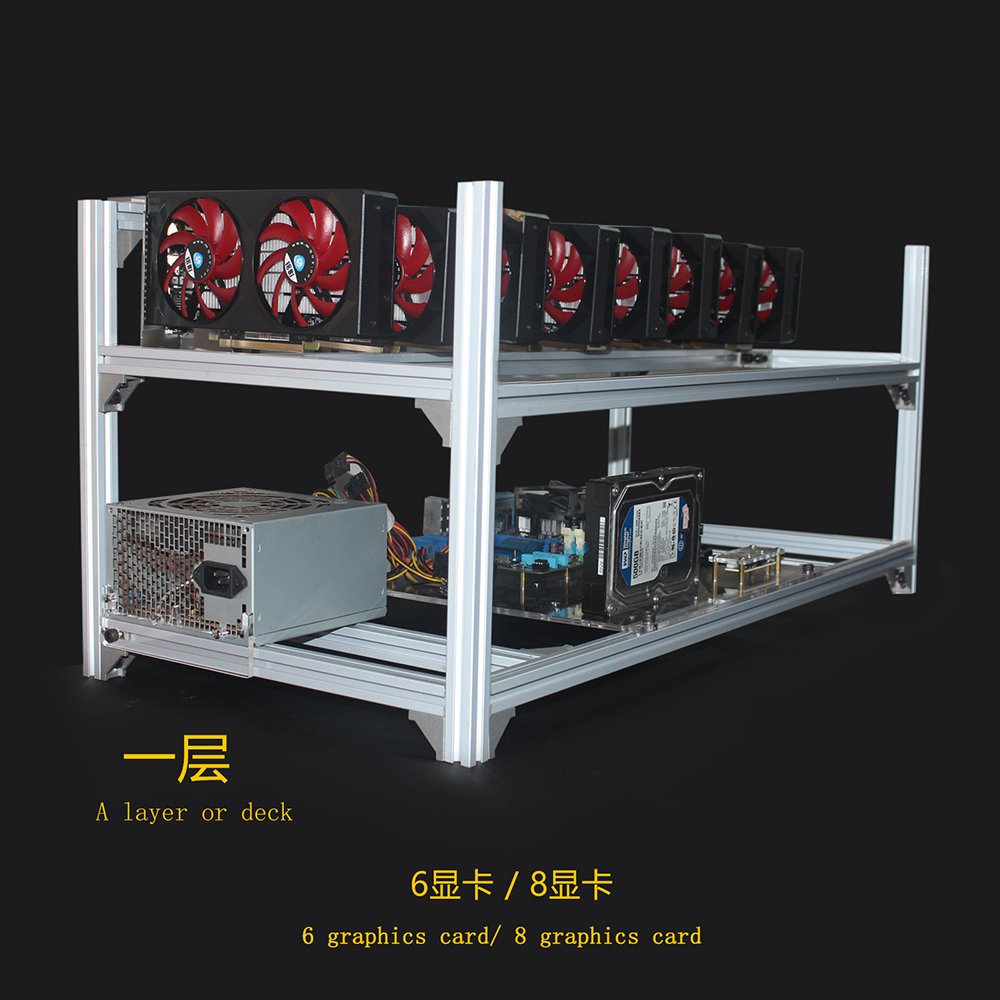 6 8 12 19 GPU Miner Mining Rig - 12 Gpu Open Air Frame Case recension och pris