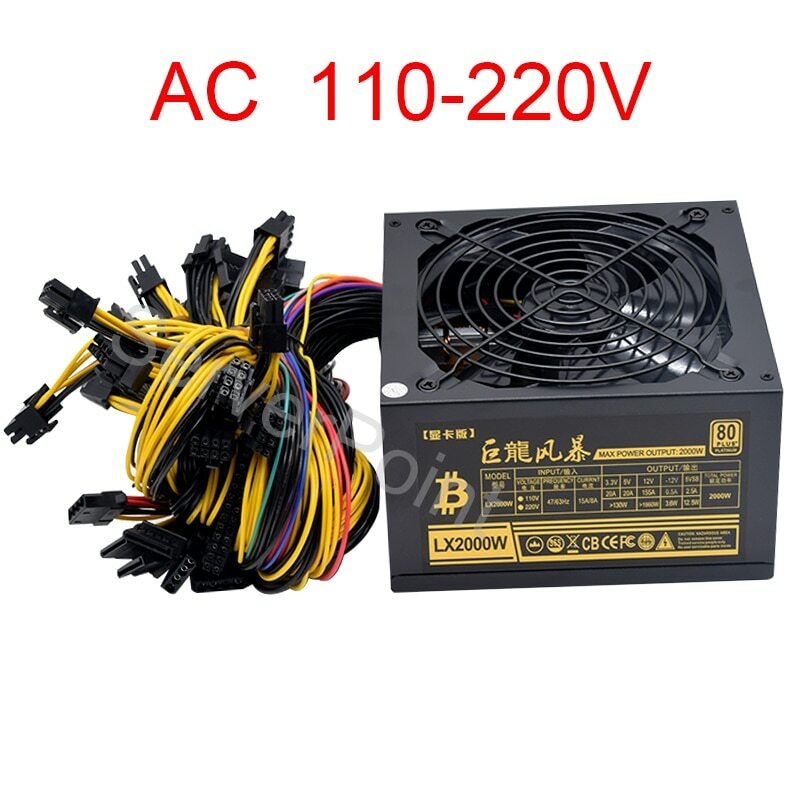 For AC110-220v ATX Pc 2000W Po - 2000W Atx Mining Power Supply recension och pris