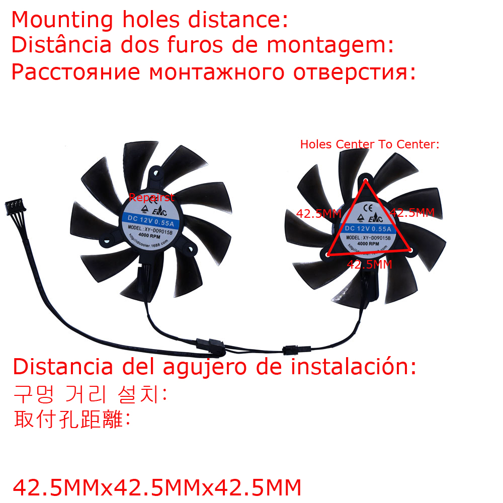 Video Card Fan,XY-D09015B,GPU  - Rx 580 8Gb 2048Sp Gpu recension och pris